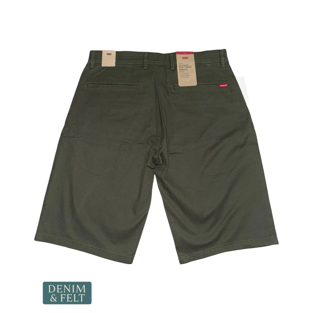 NEW Levis XX Chino Taper Mens Shorts 30 Bunker Olive Green Comfort 9